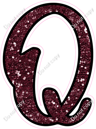CUL 23.5" Individuals - Burgundy Sparkle Q