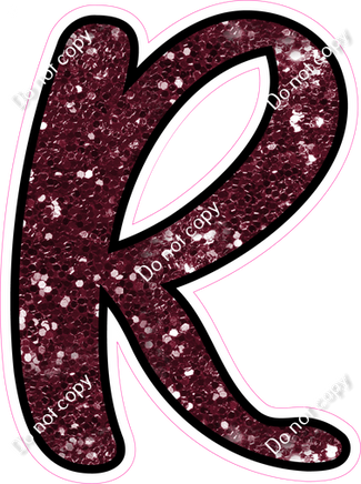 CUL 23.5" Individuals - Burgundy Sparkle R