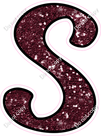 CUL 23.5" Individuals - Burgundy Sparkle S