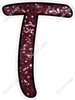 CUL 23.5" Individuals - Burgundy Sparkle T