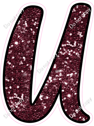 CUL 23.5" Individuals - Burgundy Sparkle U