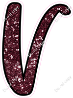 CUL 23.5" Individuals - Burgundy Sparkle V