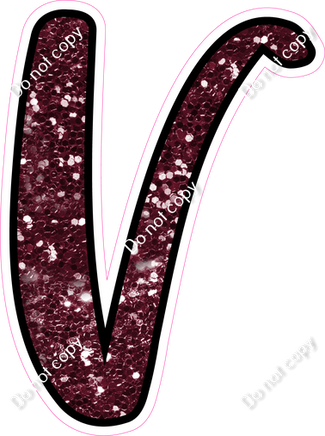 CUL 23.5" Individuals - Burgundy Sparkle V