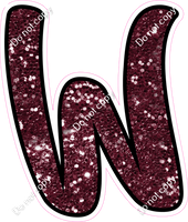 CUL 23.5" Individuals - Burgundy Sparkle W