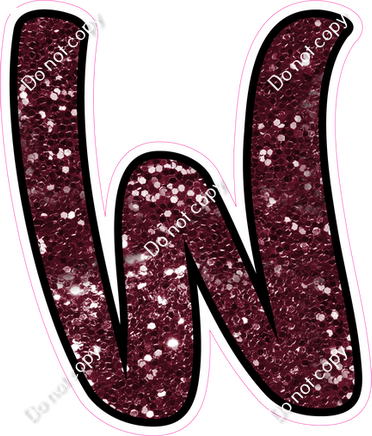 CUL 23.5" Individuals - Burgundy Sparkle W