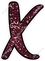 CUL 23.5" Individuals - Burgundy Sparkle X