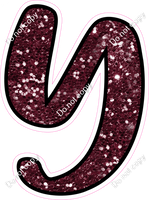 CUL 23.5" Individuals - Burgundy Sparkle Y