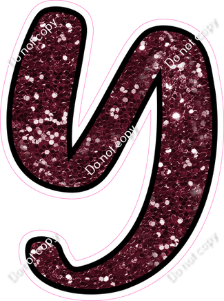 CUL 23.5" Individuals - Burgundy Sparkle Y