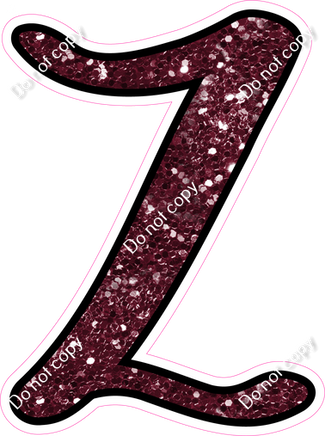 CUL 23.5" Individuals - Burgundy Sparkle Z