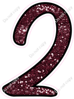 CUL 23.5" Individuals - Burgundy Sparkle 2