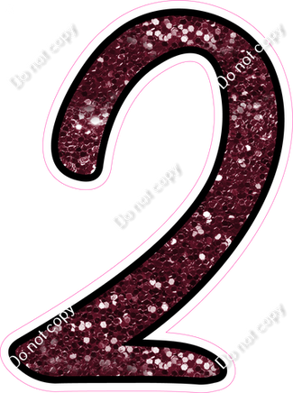 CUL 23.5" Individuals - Burgundy Sparkle 2