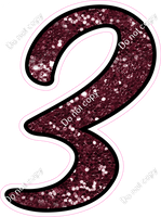 CUL 23.5" Individuals - Burgundy Sparkle 3