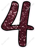 CUL 23.5" Individuals - Burgundy Sparkle 4