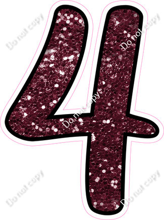 CUL 23.5" Individuals - Burgundy Sparkle 4