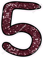 CUL 23.5" Individuals - Burgundy Sparkle 5