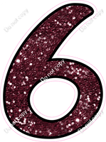 CUL 23.5" Individuals - Burgundy Sparkle 6