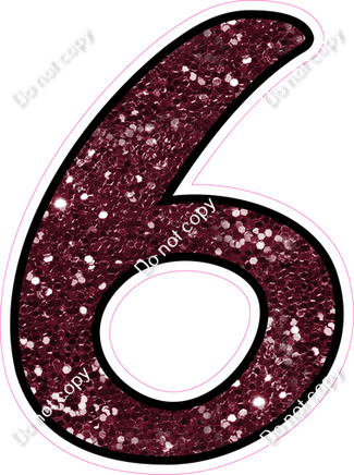 CUL 23.5" Individuals - Burgundy Sparkle 6