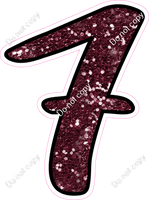 CUL 23.5" Individuals - Burgundy Sparkle 7