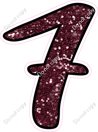 CUL 23.5" Individuals - Burgundy Sparkle 7