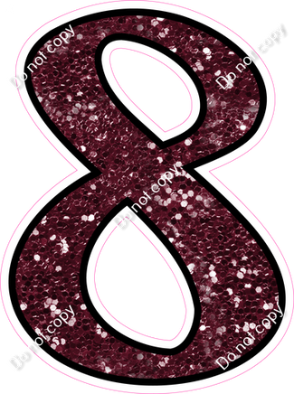 CUL 23.5" Individuals - Burgundy Sparkle 8