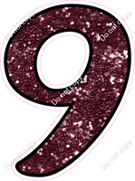 CUL 23.5" Individuals - Burgundy Sparkle 9