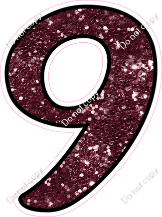 CUL 23.5" Individuals - Burgundy Sparkle 9