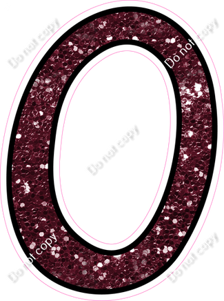 CUL 23.5" Individuals - Burgundy Sparkle