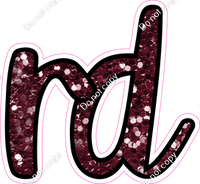 CUL 23.5" Individuals - Burgundy Sparkle RD