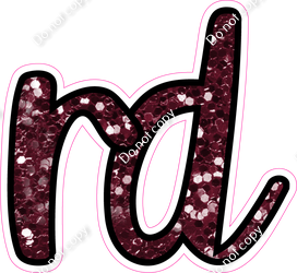 CUL 23.5" Individuals - Burgundy Sparkle RD
