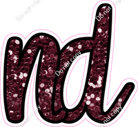 CUL 23.5" Individuals - Burgundy Sparkle ND