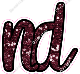 CUL 23.5" Individuals - Burgundy Sparkle ND