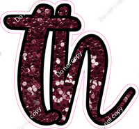 CUL 23.5" Individuals - Burgundy Sparkle TH