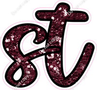 CUL 23.5" Individuals - Burgundy Sparkle ST