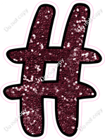 CUL 23.5" Individuals - Burgundy Sparkle #