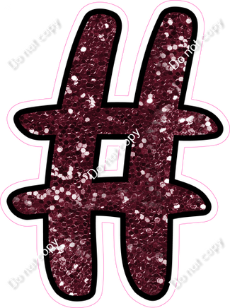 CUL 23.5" Individuals - Burgundy Sparkle #
