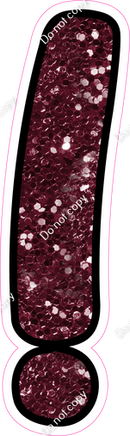 CUL 23.5" Individuals - Burgundy Sparkle !