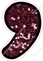 CUL 23.5" Individuals - Burgundy Sparkle Apostrophe