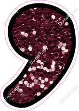 CUL 23.5" Individuals - Burgundy Sparkle Apostrophe
