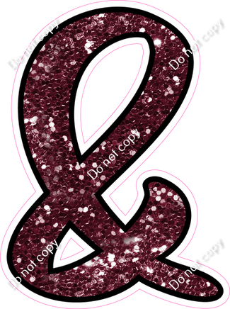 CUL 23.5" Individuals - Burgundy Sparkle &