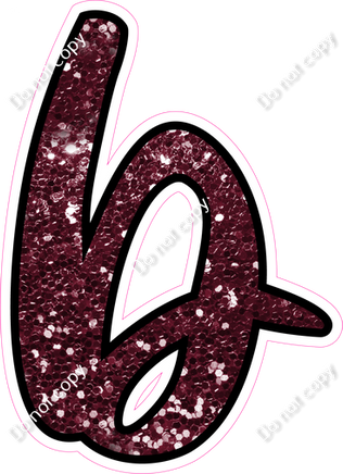 CUL 23.5" Individuals - Burgundy Sparkle b