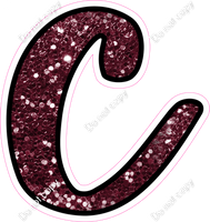 CUL 23.5" Individuals - Burgundy Sparkle c