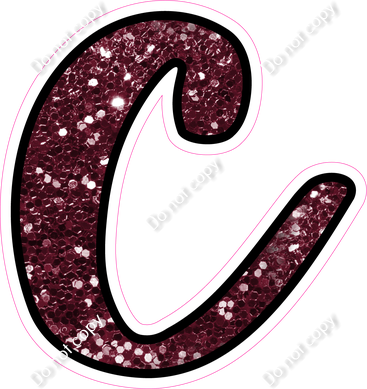 CUL 23.5" Individuals - Burgundy Sparkle c