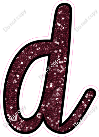 CUL 23.5" Individuals - Burgundy Sparkle d