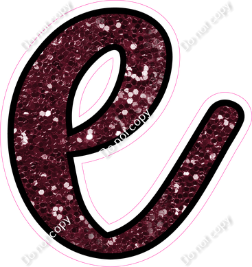 CUL 23.5" Individuals - Burgundy Sparkle e