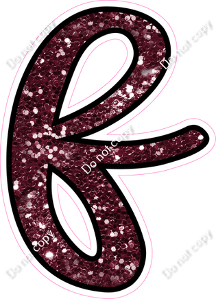 CUL 23.5" Individuals - Burgundy Sparkle f