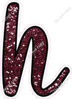 CUL 23.5" Individuals - Burgundy Sparkle h