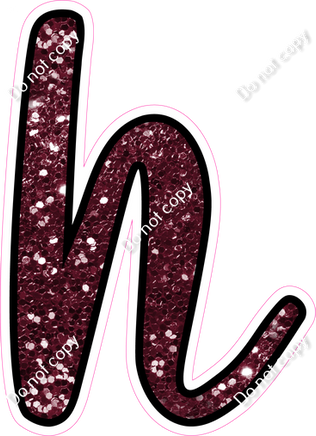 CUL 23.5" Individuals - Burgundy Sparkle h