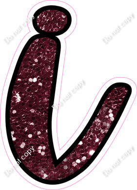 CUL 23.5" Individuals - Burgundy Sparkle i