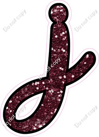 CUL 23.5" Individuals - Burgundy Sparkle j