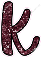 CUL 23.5" Individuals - Burgundy Sparkle k